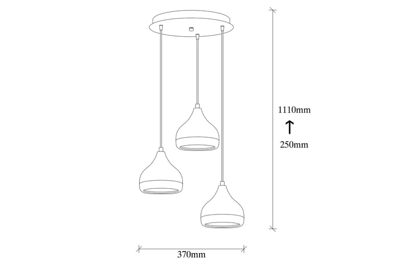 Opviq Yildo loftslampe - Hvid / rød / guld - Belysning - Lamper & indendørsbelysning - Loftlampe