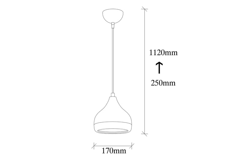 Opviq Yildo loftslampe - Sort / kobber - Belysning - Lamper & indendørsbelysning - Loftlampe