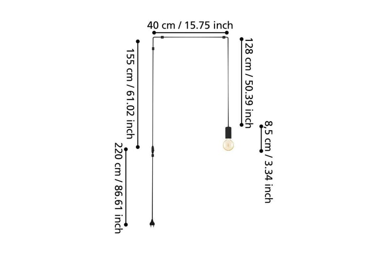 Pendellampe Eglo Pinetina - Sort - Belysning - Lamper & indendørsbelysning - Loftlampe - Pendellamper & hængelamper