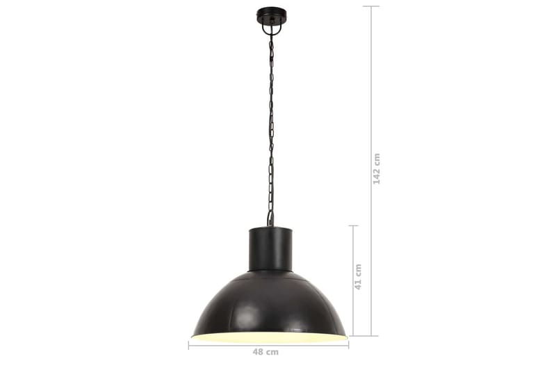 Hængelampe 25 W Rund 48 cm E27 Mat Sort - Belysning - Lamper & indendørsbelysning - Loftlampe - Pendellamper & hængelamper