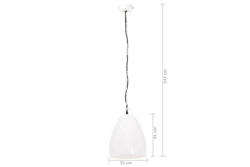 Industriel Hængelampe 25 W Rund 32 cm E27 Hvid - Belysning - Lamper & indendørsbelysning - Loftlampe - Pendellamper & hængelamper