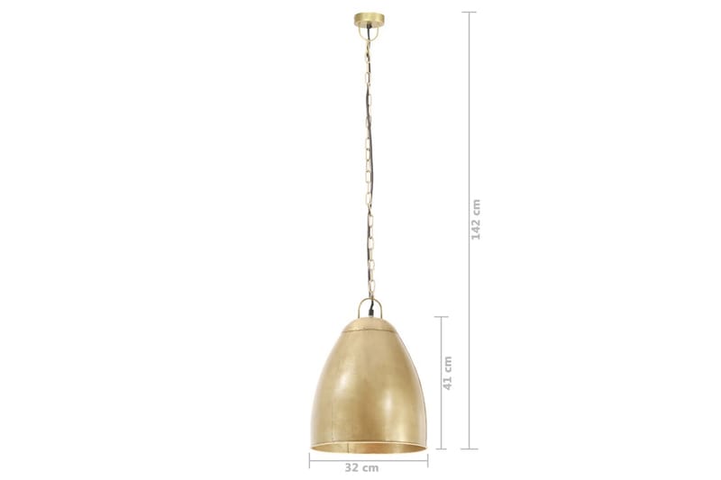 Industriel Hængelampe 25 W Rund 32 cm E27 Messingfarvet - Belysning - Lamper & indendørsbelysning - Loftlampe - Pendellamper & hængelamper