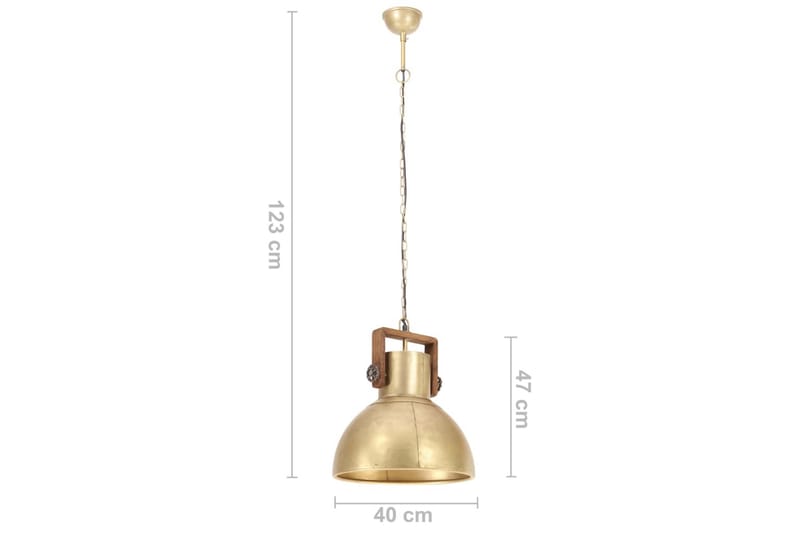 Industriel Hængelampe 25 W Rund 40 cm E27 Messingfarvet - Belysning - Lamper & indendørsbelysning - Loftlampe - Pendellamper & hængelamper