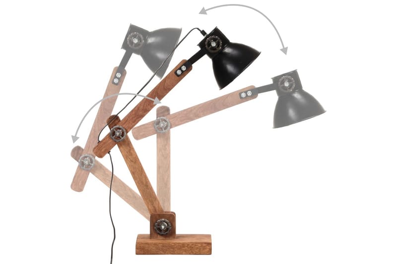 Industriel Skrivebordslampe 58X18X90 cm E27 Rund Mat Sort - Sort - Belysning - Lamper & indendørsbelysning - Loftlampe - Pendellamper & hængelamper