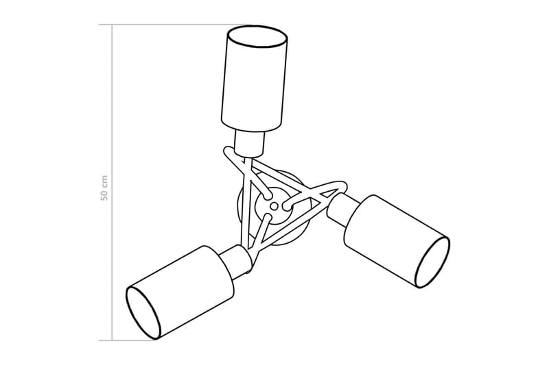 Loftlampe Med Keramiske Lampeskærme Til 3 E14-Pærer Hvid - Belysning - Lamper & indendørsbelysning - Loftlampe - Plafond