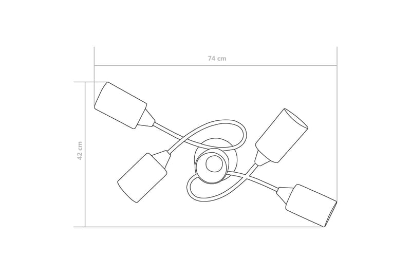 Loftlampe Med Keramiske Lampeskærme Til 5 E14-Pærer Hvid - Belysning - Lamper & indendørsbelysning - Loftlampe - Plafond