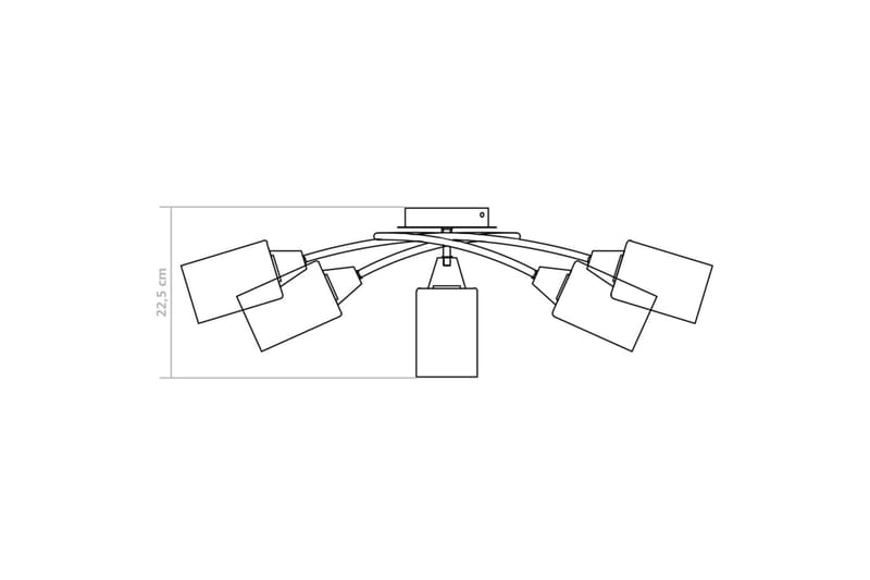 Loftlampe Med Keramiske Lampeskærme Til 5 E14-Pærer Hvid - Belysning - Lamper & indendørsbelysning - Loftlampe - Plafond