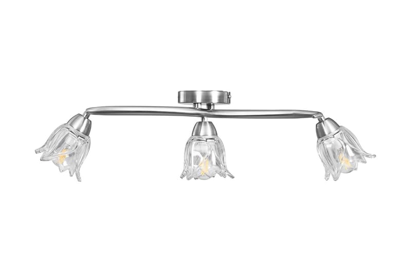 Loftlampe Transparente Glasskærme Til 3 E14-Pærer Tulipanfor - Plafond - Stuelampe - Soveværelse lampe