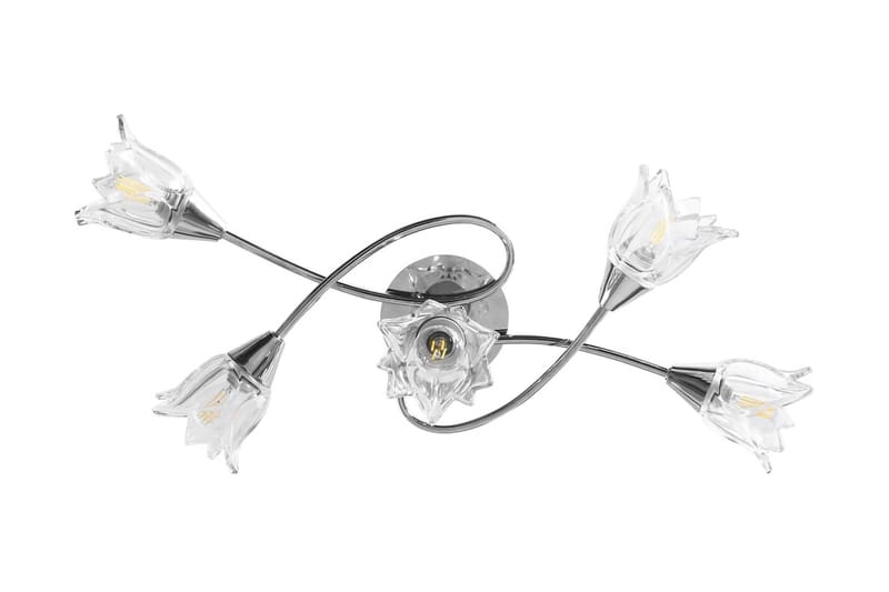 Loftlampe Transparente Glasskærme Til 5 E14-Pærer Tulipanfor - Belysning - Lamper & indendørsbelysning - Loftlampe - Plafond