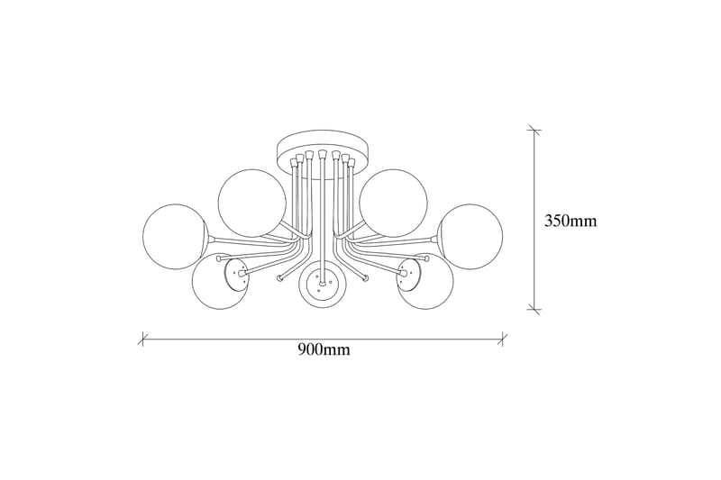 Sheen Loftlampe - Guld/Hvid - Belysning - Lamper & indendørsbelysning - Loftlampe