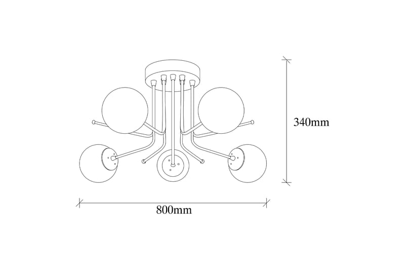 Sheen Loftlampe - Guld/Hvid - Belysning - Lamper & indendørsbelysning - Loftlampe