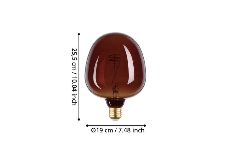 Lyskilde Eglo LM-E27-LED G190 4W Cognac - Cognac - Belysning - Lamper & indendørsbelysning - Dekorativ belysning