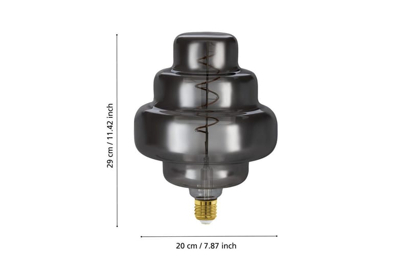 Lyskilde Eglo LM-E27-LED OR200 4W Smoky - Sort - Belysning - Lamper & indendørsbelysning - Dekorativ belysning
