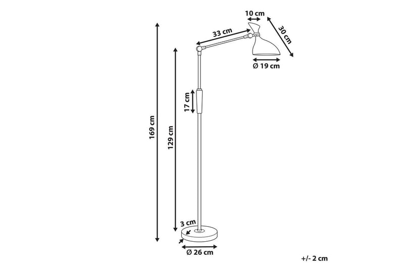 Medro Gulvlampe 169 cm - Sort/Hvid - Belysning - Lamper & indendørsbelysning - Soveværelse lampe