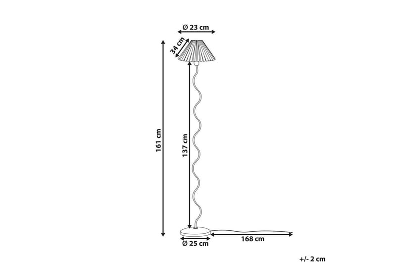 Montecristo Gulvlampe 161 cm - Sort/Hvid - Belysning - Lamper & indendørsbelysning - Soveværelse lampe