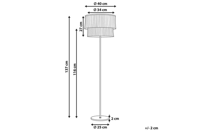 Naxte Gulvlampe 137 cm - Guld/Brun - Belysning - Lamper & indendørsbelysning - Soveværelse lampe