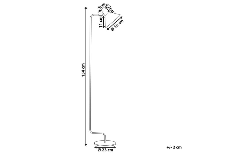 Paksli Gulvlampe 154 cm - Sort - Belysning - Lamper & indendørsbelysning - Soveværelse lampe