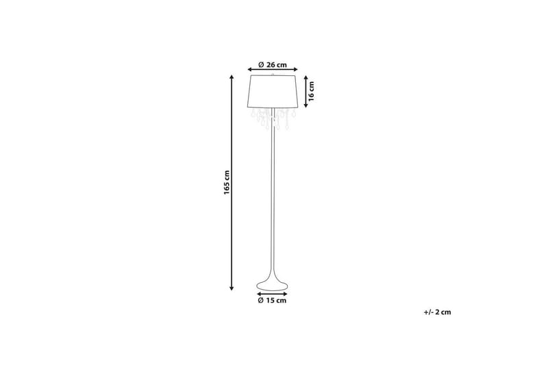 Pianose Gulvlampe 165 cm - Sølv/Hvid - Belysning - Lamper & indendørsbelysning - Soveværelse lampe