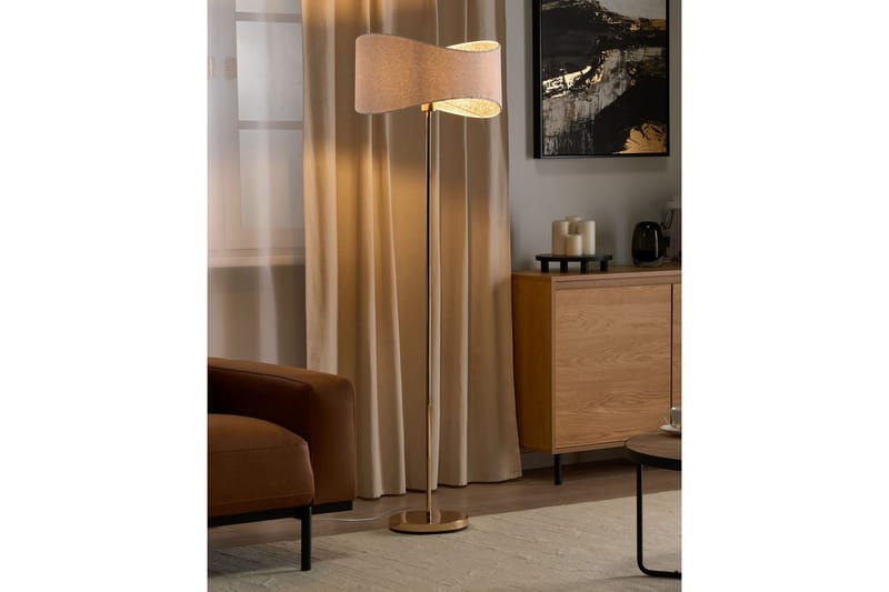 Sancalvo Gulvlampe 153 cm - Guld/Hvid - Belysning - Lamper & indendørsbelysning - Soveværelse lampe