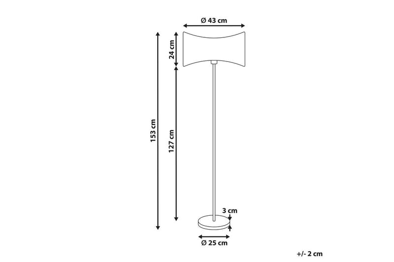 Sancalvo Gulvlampe 153 cm - Guld/Hvid - Belysning - Lamper & indendørsbelysning - Soveværelse lampe