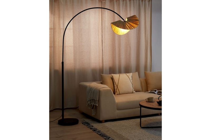 Santover Gulvlampe 189 cm - Sort/Natur - Belysning - Lamper & indendørsbelysning - Soveværelse lampe