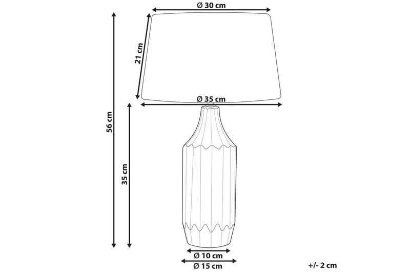 Schava Bordlampe 56 cm E27 - Blå/Grå - Belysning - Lamper & indendørsbelysning - Vindueslampe - Vindueslampe på fod