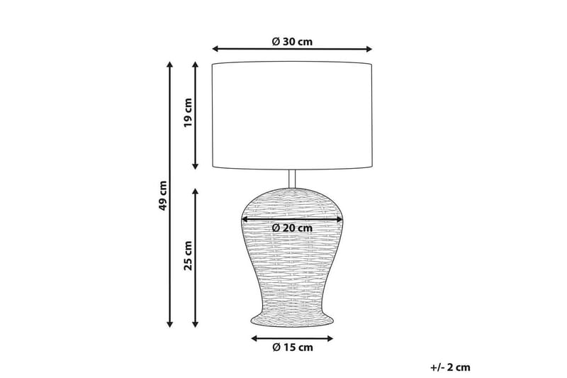 Astroni Bordlampe 49 cm E27 - Natur/Off white - Belysning - Lamper & indendørsbelysning - Sengelampe - Sengelampe bord