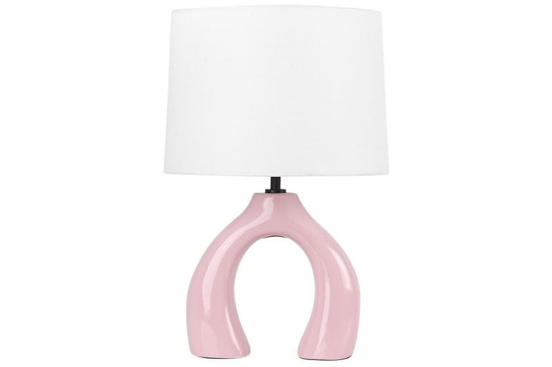 Avsaki Bordlampe 43 cm E27 - Lyserød/Hvid - Belysning - Lamper & indendørsbelysning - Sengelampe - Sengelampe bord