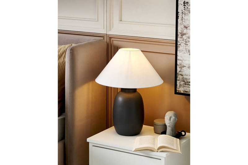 Bomila Bordlampe 52 cm E27 - Sort/Hvid - Belysning - Lamper & indendørsbelysning - Sengelampe - Sengelampe bord