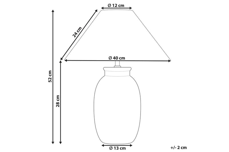 Bomila Bordlampe 52 cm E27 - Sort/Hvid - Belysning - Lamper & indendørsbelysning - Sengelampe - Sengelampe bord