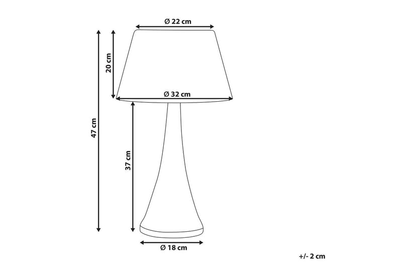 Dalino Bordlampe 47 cm E27 - Mørkt træ/Beige - Belysning - Lamper & indendørsbelysning - Sengelampe - Sengelampe bord