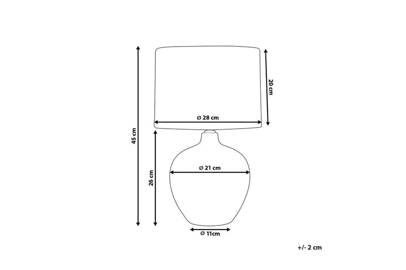 Dellgavo Bordlampe 45 cm E27 - Flerfarvet - Belysning - Lamper & indendørsbelysning - Sengelampe - Sengelampe bord