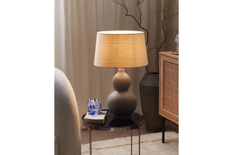 Fiorita Bordlampe 56 cm E27 - Grå/Beige - Belysning - Lamper & indendørsbelysning - Sengelampe - Sengelampe bord