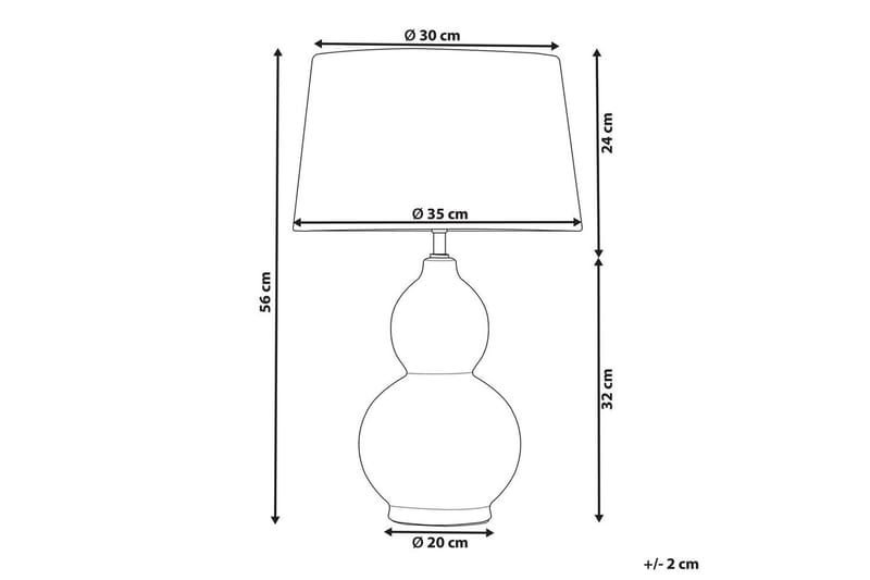 Fiorita Bordlampe 56 cm E27 - Grå/Beige - Belysning - Lamper & indendørsbelysning - Sengelampe - Sengelampe bord