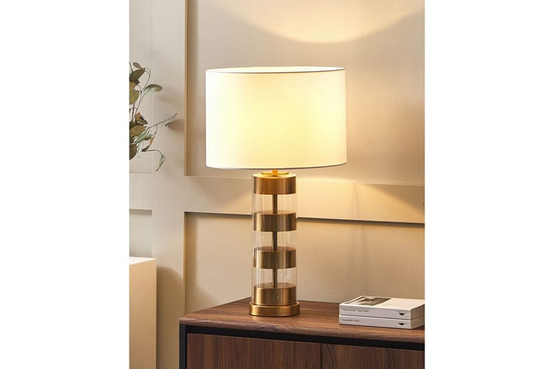 Giannutri Bordlampe 65 cm E27 - Guld/Hvid - Belysning - Lamper & indendørsbelysning - Sengelampe - Sengelampe bord