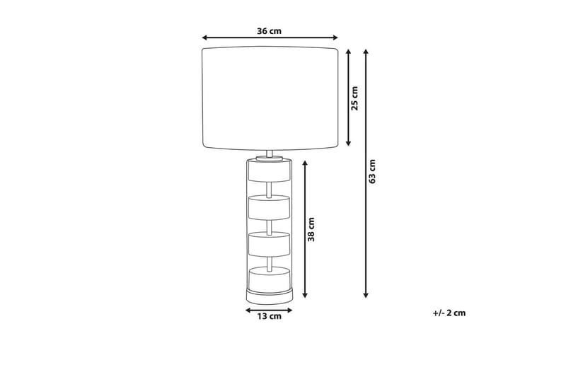 Giannutri Bordlampe 65 cm E27 - Guld/Hvid - Belysning - Lamper & indendørsbelysning - Sengelampe - Sengelampe bord