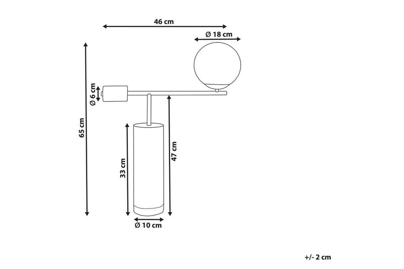 Halkvir Bordlampe 65 cm E27 - Flerfarvet - Belysning - Lamper & indendørsbelysning - Sengelampe - Sengelampe bord