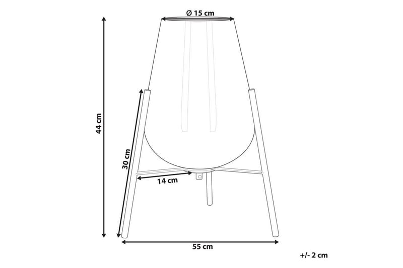 Lampione Bordlampe 44 cm E27 - Flerfarvet - Belysning - Lamper & indendørsbelysning - Sengelampe - Sengelampe bord