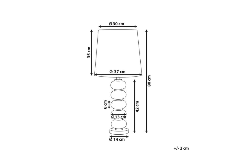 Laros Bordlampe 80 cm E27 - Hvid/Guld - Belysning - Lamper & indendørsbelysning - Sengelampe - Sengelampe bord