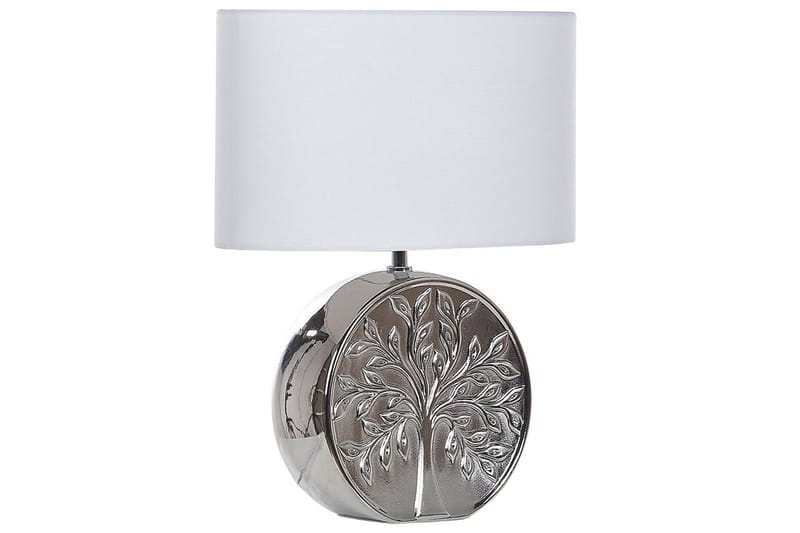 Lenkher Bordlampe 48 cm E27 - Sølv/Hvid - Belysning - Lamper & indendørsbelysning - Sengelampe - Sengelampe bord