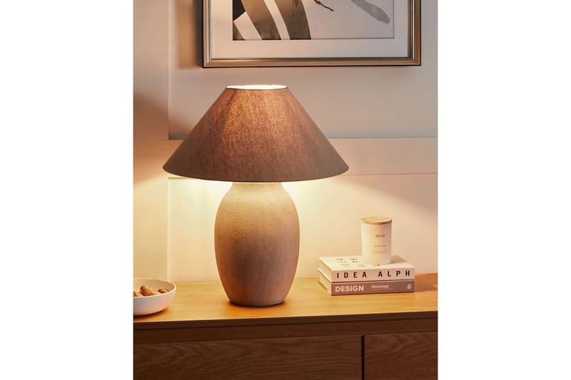 Liwdo Bordlampe 58 cm E27 - Lysegrå - Belysning - Lamper & indendørsbelysning - Sengelampe - Sengelampe bord