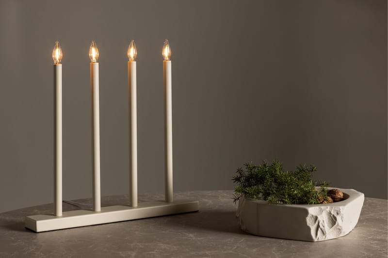 Lofsdalen Adventslysestage 35 cm - Beige - Belysning - Lamper & indendørsbelysning - Sengelampe - Sengelampe bord