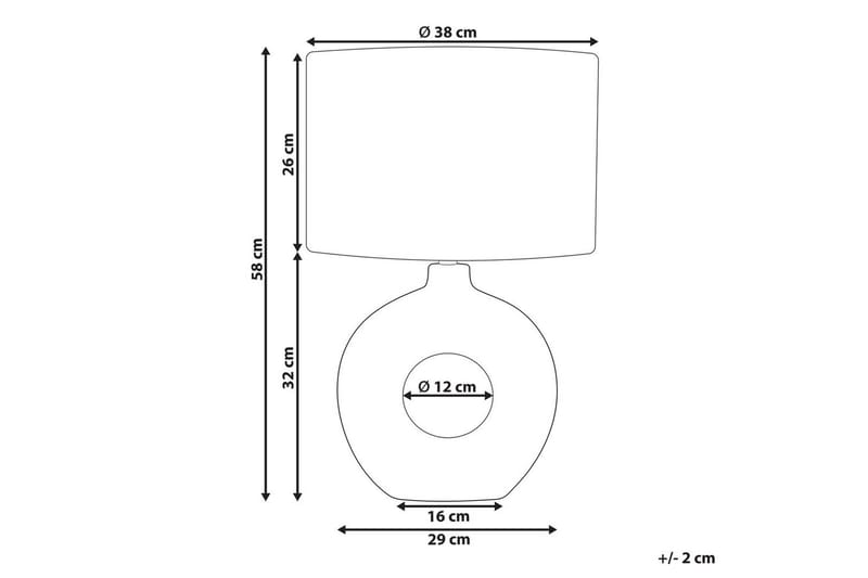 Losventa Bordlampe 58 cm E27 - Lys beige/Hvid - Belysning - Lamper & indendørsbelysning - Sengelampe - Sengelampe bord