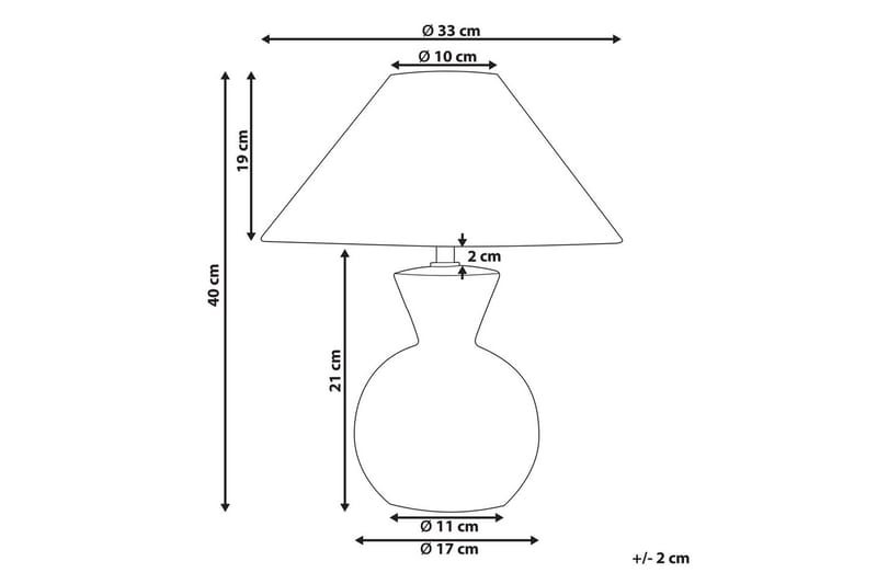 Luminoso Bordlampe 40 cm E27 - Lyserød/Hvid - Belysning - Lamper & indendørsbelysning - Sengelampe - Sengelampe bord