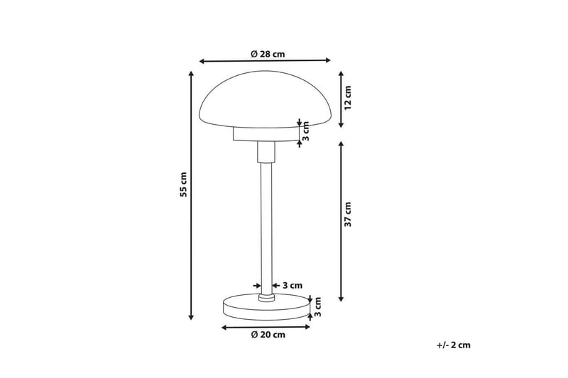 Maltiba Bordlampe 66 cm E27 - Sort/Hvid - Belysning - Lamper & indendørsbelysning - Sengelampe - Sengelampe bord