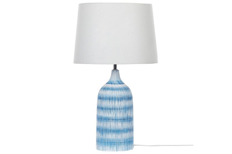 Palmarola Bordlampe 66 cm E27 - Blå/Hvid - Belysning - Lamper & indendørsbelysning - Sengelampe - Sengelampe bord