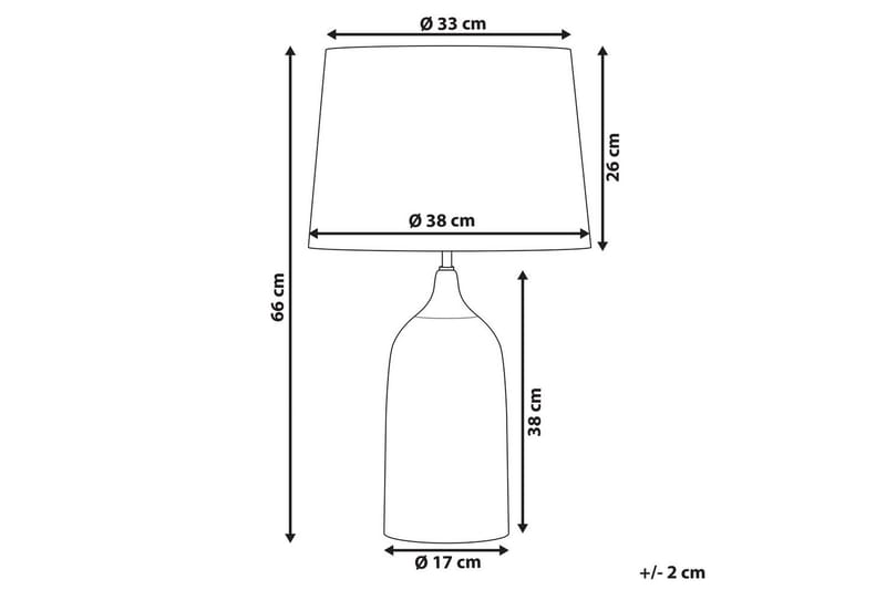 Palmarola Bordlampe 66 cm E27 - Blå/Hvid - Belysning - Lamper & indendørsbelysning - Sengelampe - Sengelampe bord