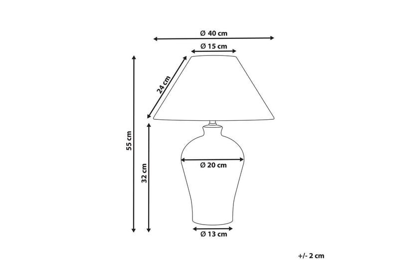 Partuk Bordlampe 55 cm E27 - Off white/Lyseblå - Belysning - Lamper & indendørsbelysning - Sengelampe - Sengelampe bord