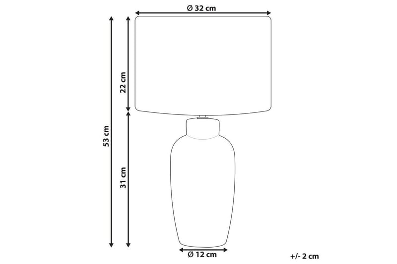 Samoste Bordlampe 53 cm E27 - Marineblå/Hvid - Belysning - Lamper & indendørsbelysning - Sengelampe - Sengelampe bord