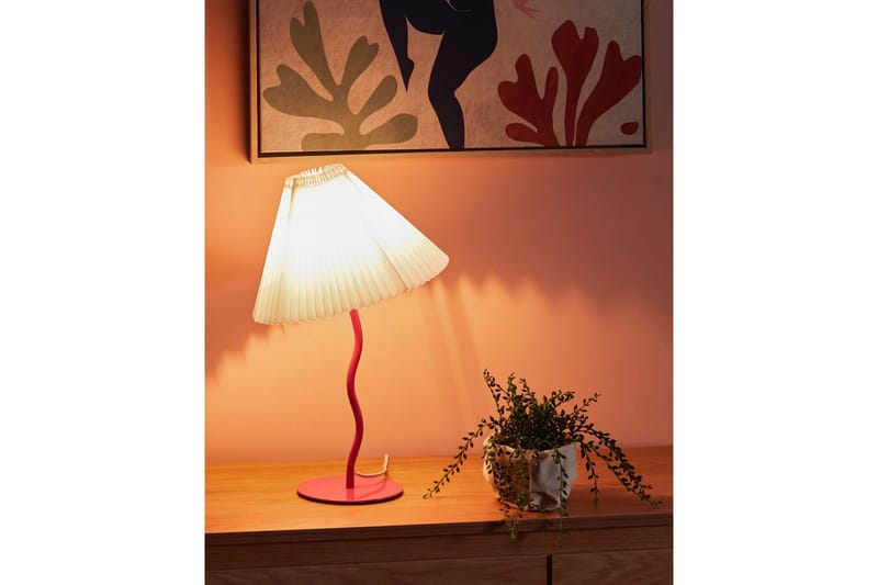 Skiros Bordlampe 48 cm E27 - Fuchsia/Hvid - Belysning - Lamper & indendørsbelysning - Sengelampe - Sengelampe bord